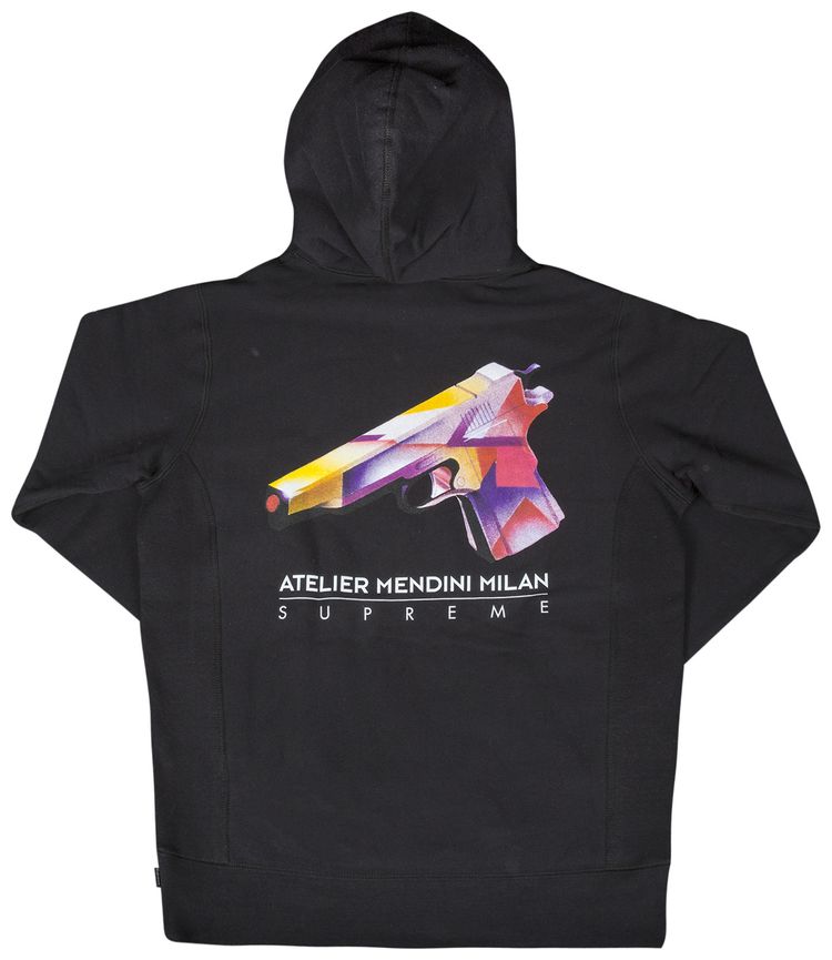 Supreme x Mendini Gun Hooded Sweatshirt Black