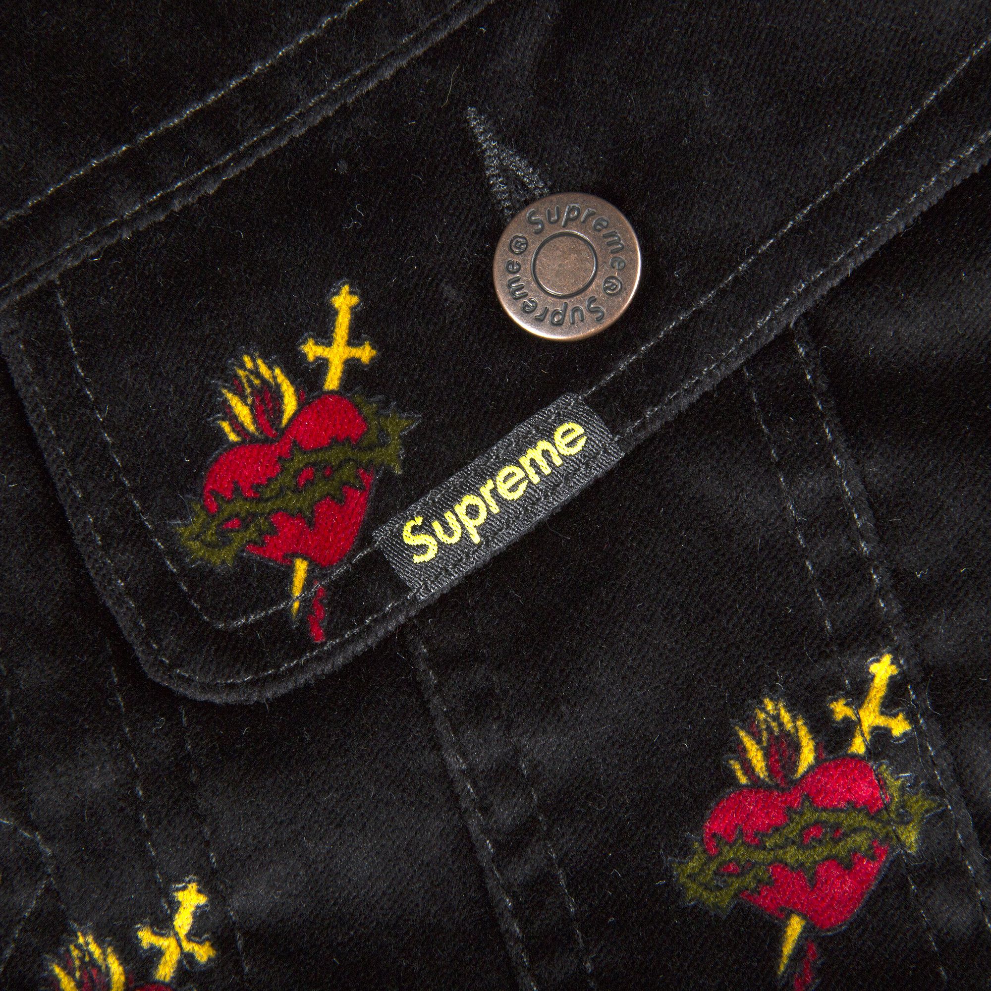 Supreme velvet jacket online