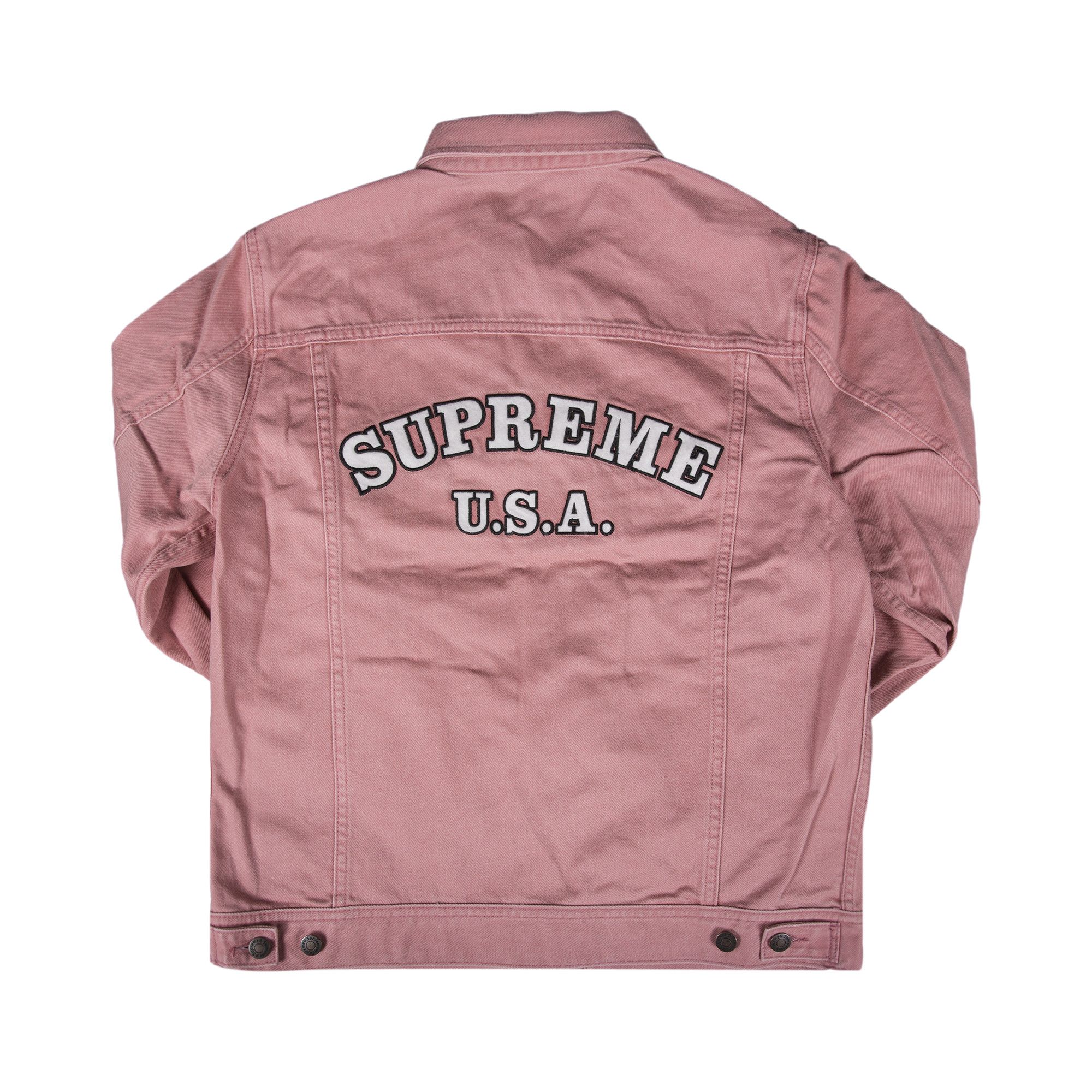 Supreme pink denim jacket 2025