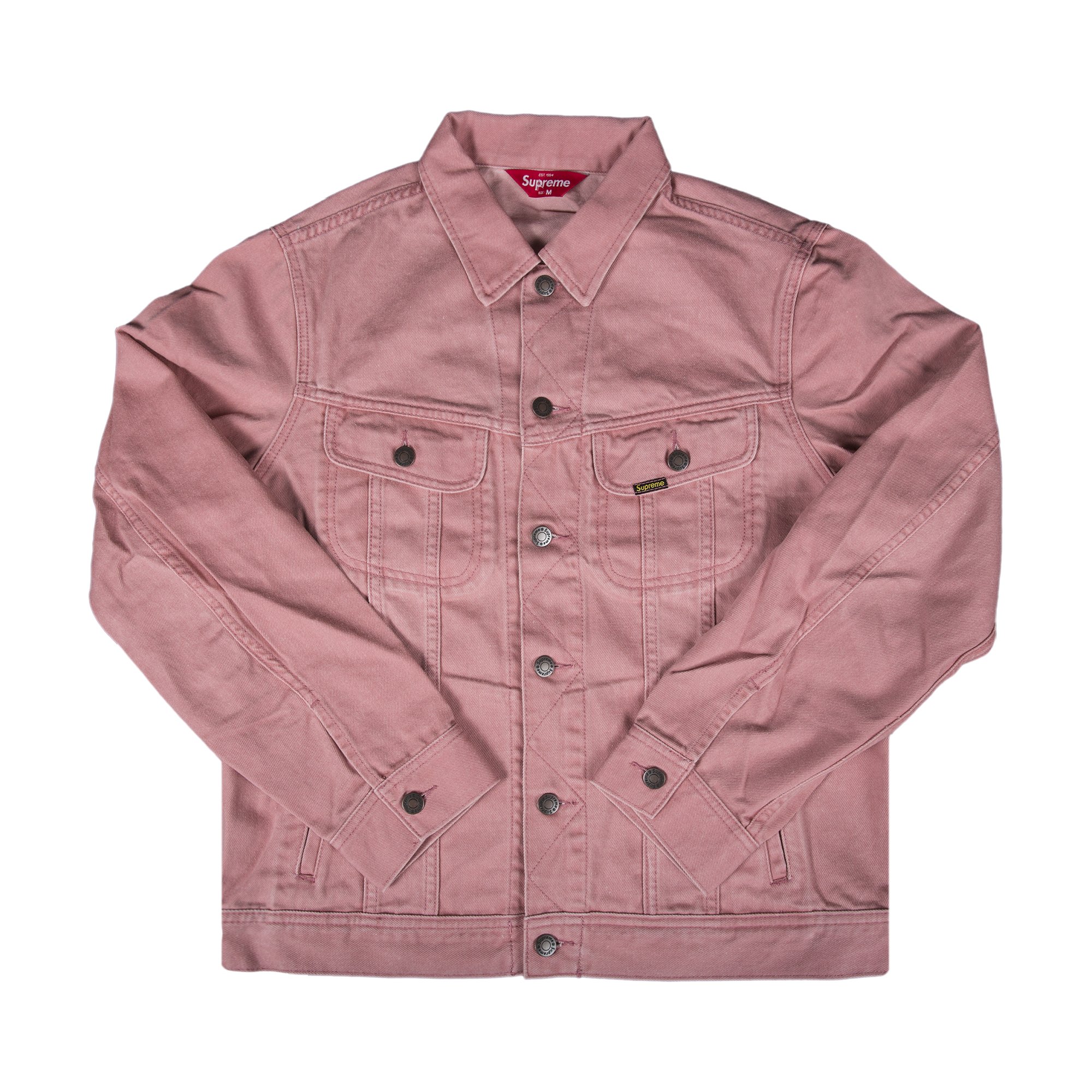 Buy Supreme Denim Trucker Jacket 'Pink' - SS16J10 PINK | GOAT