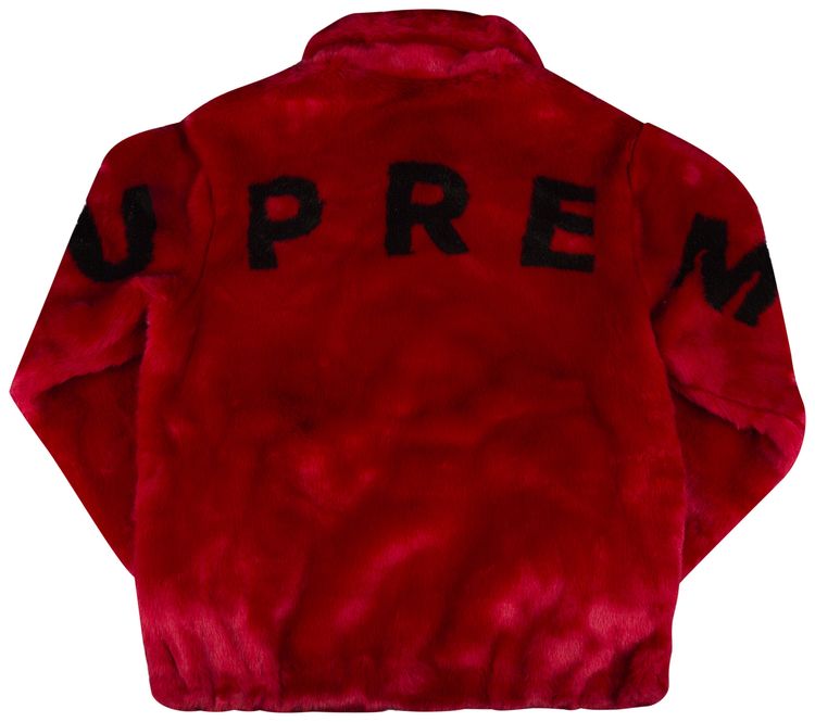 Supreme Faux Fur Bomber Jacket Red