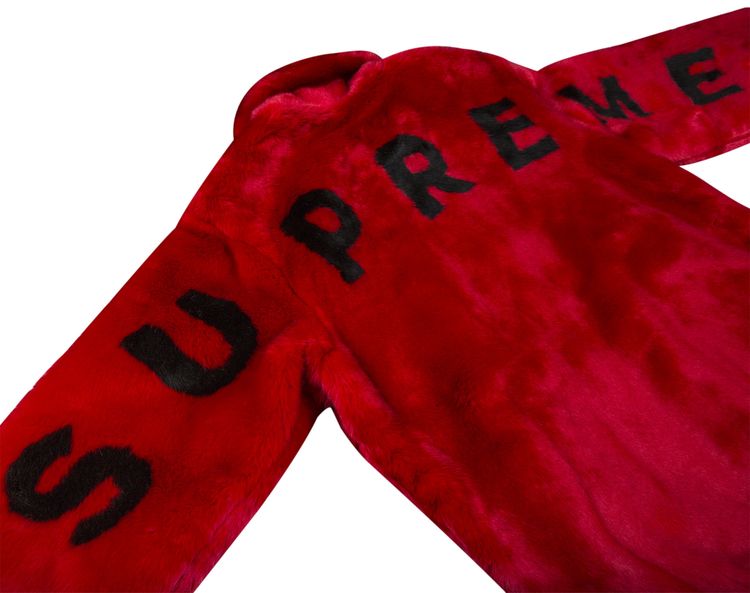 Supreme Faux Fur Bomber Jacket Red