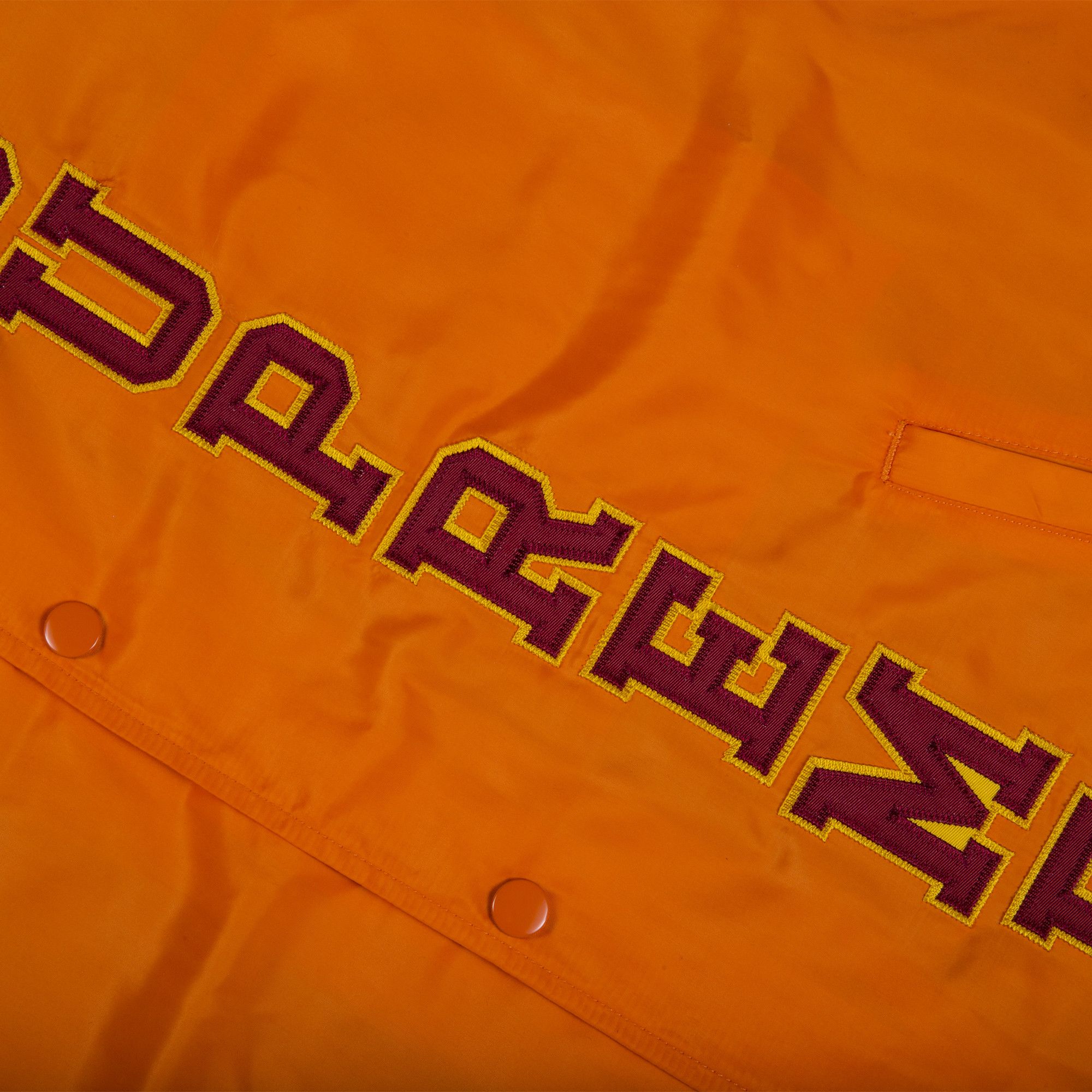 Buy Supreme Vertical Logo Hooded Coaches Jacket 'Orange' - SS17J23