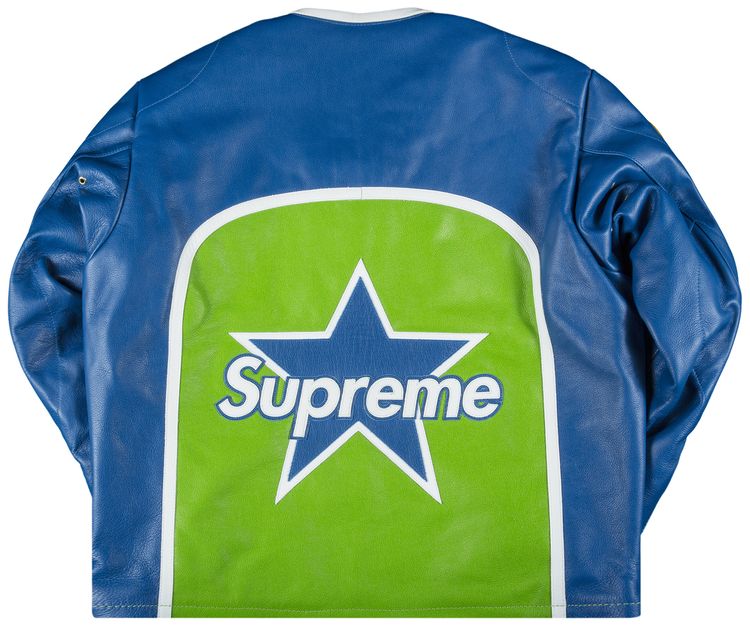 Supreme x Vanson Leather Star Jacket Royal Blue