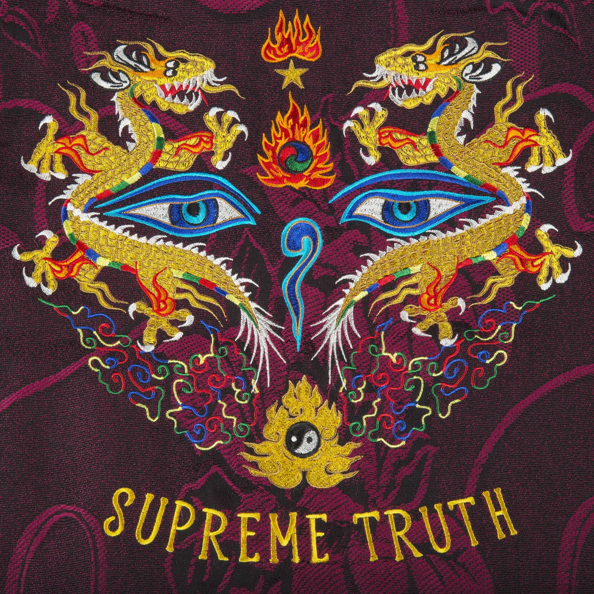 Size l Supreme Truth Tour Jacket Burgundy