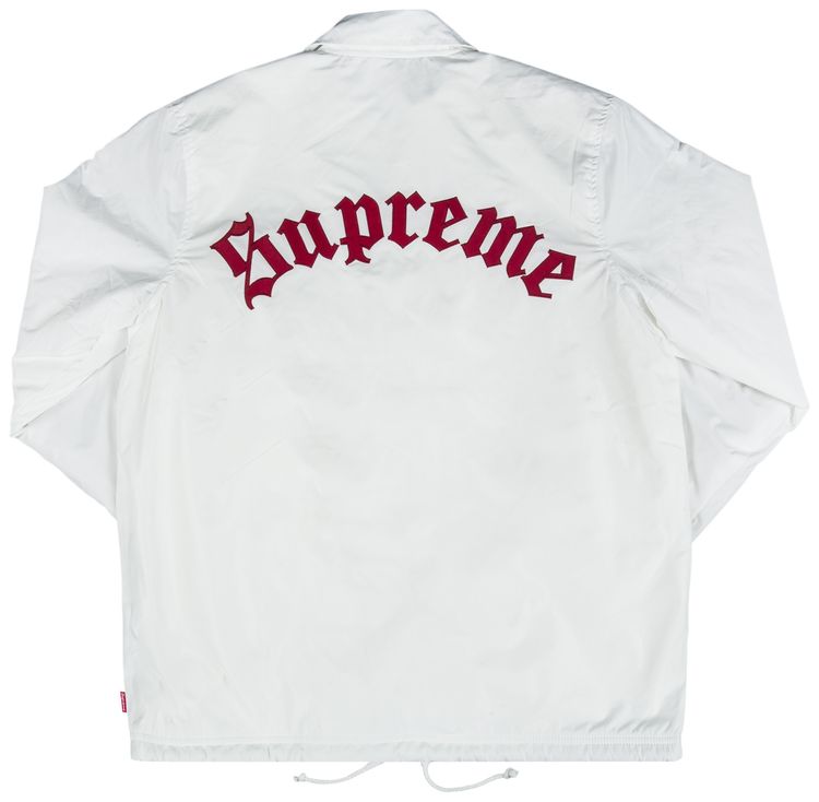 Supreme Old English Coaches Jacket White