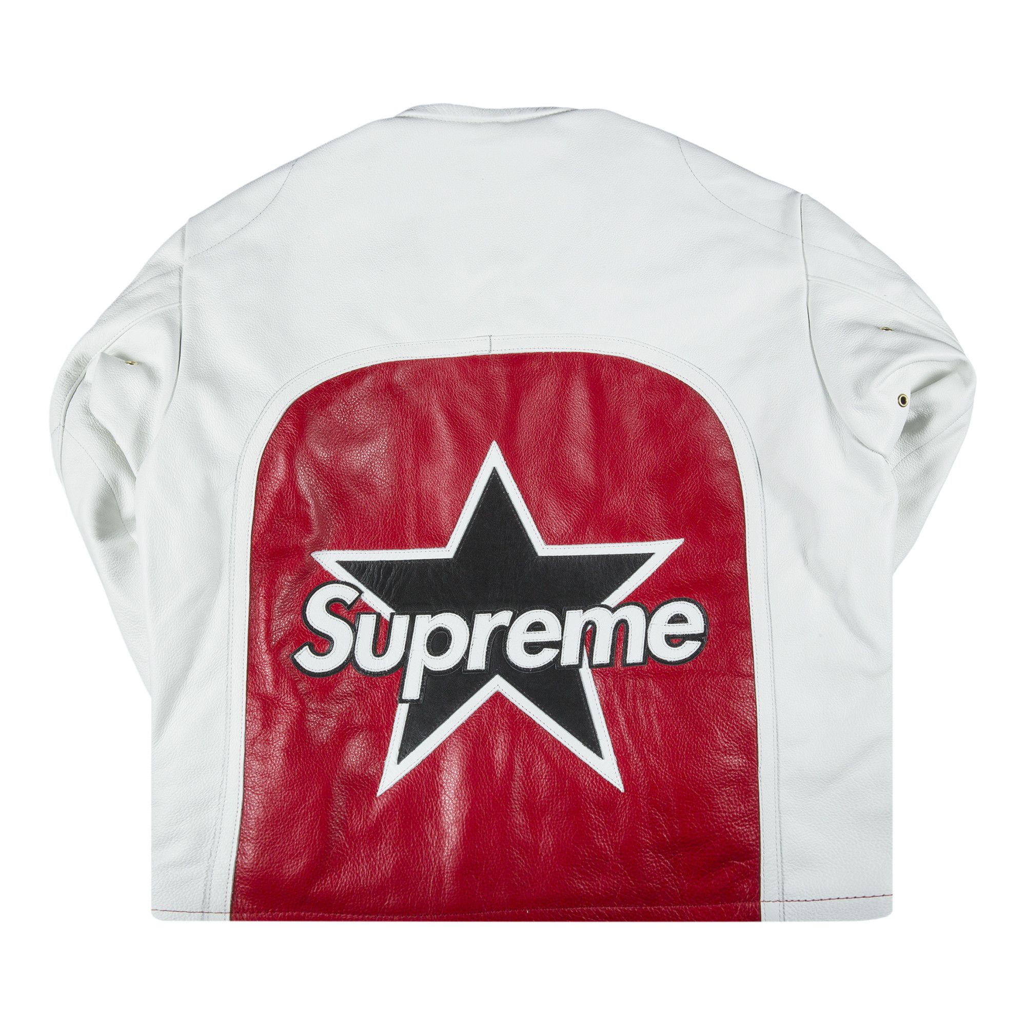 Buy Supreme x Vanson Leather Star Jacket 'White' - SS17J35