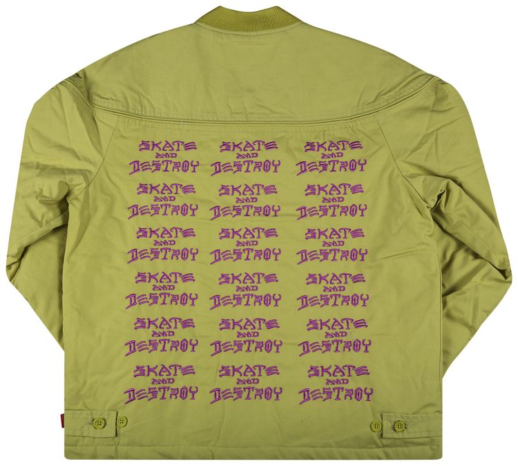 Supreme x Thrasher Poplin Crew Jacket Green