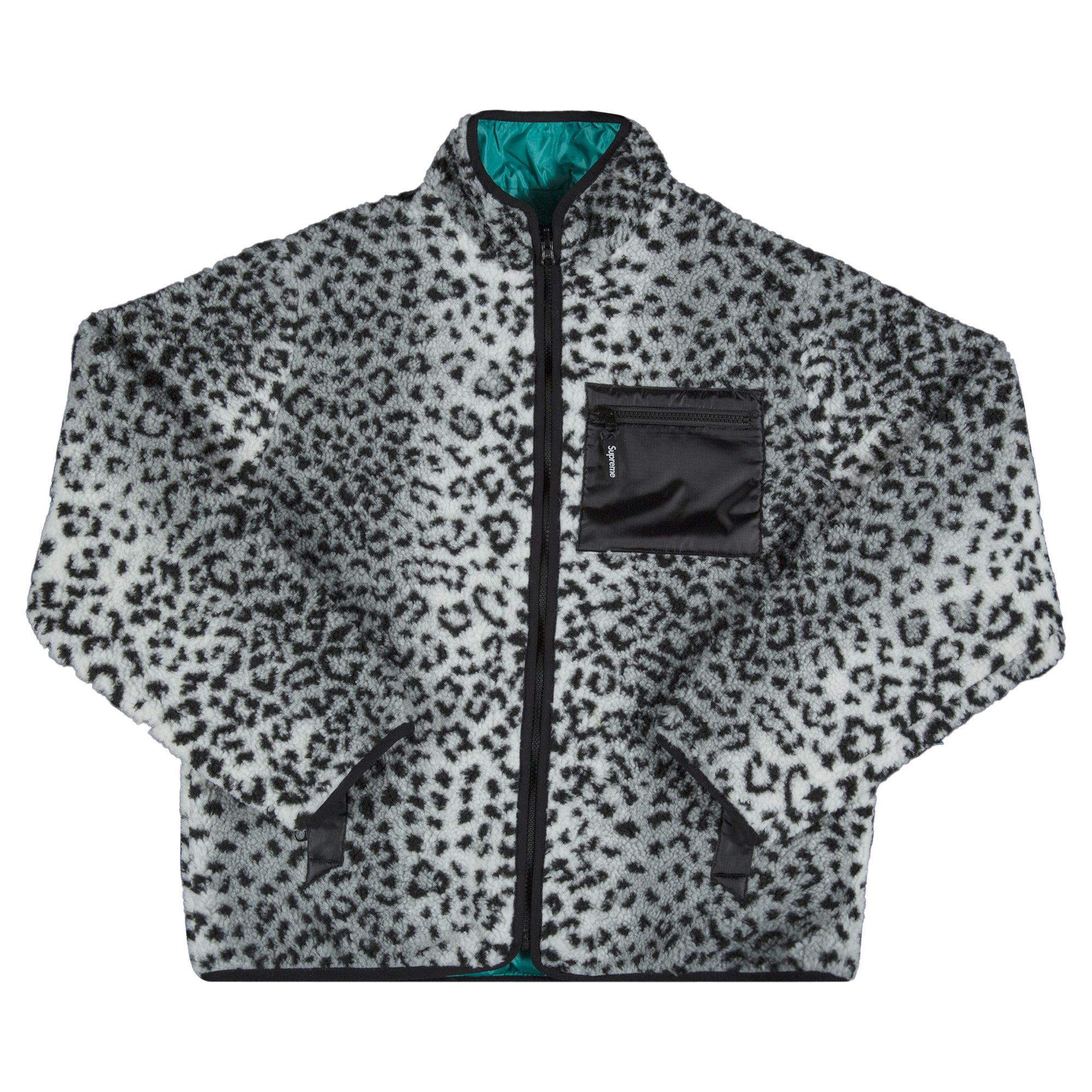 希少 17aw supreme leopard fleece Supreme 2017AW Leopard fleece reversible jacket red M | eBay