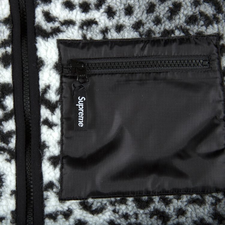 Supreme Reverse Leopard Fleece Jacket Teal