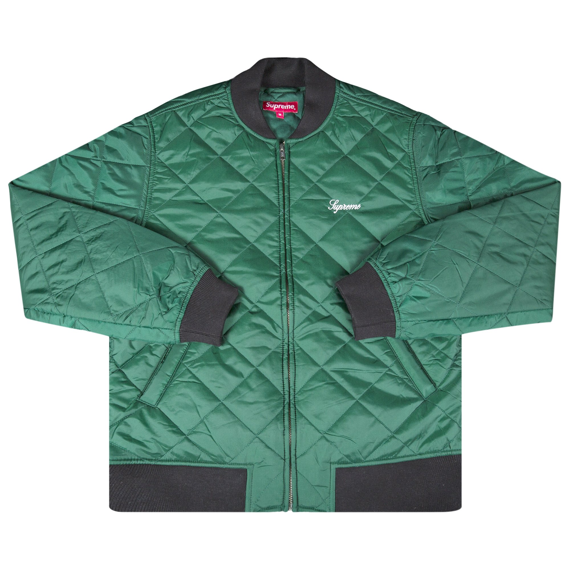 Supreme Sequin Patch Quilted Bomber Jacket 'Green'