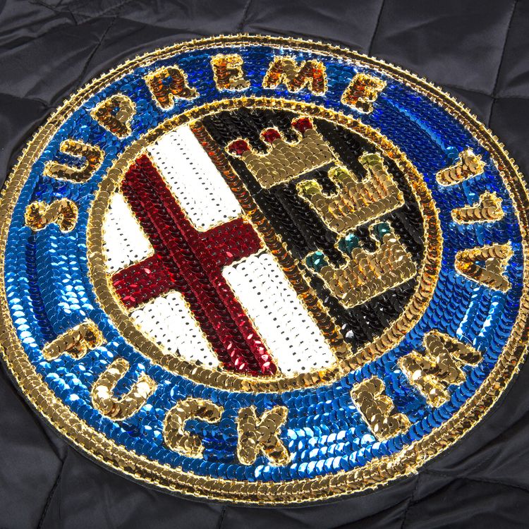 Buy Supreme Sequin Patch Quilted Bomber Jacket 