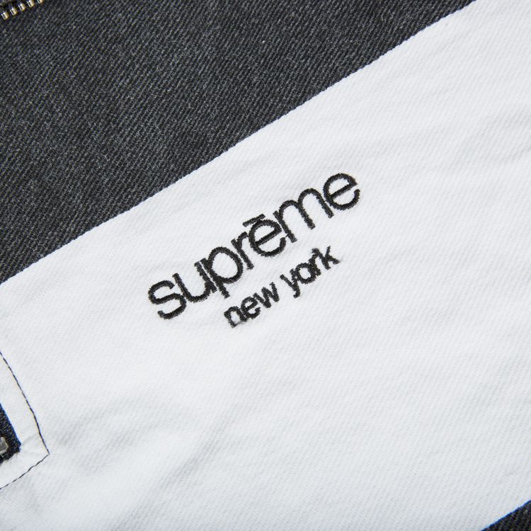 Supreme Printed Stripe Half Zip Sweat Black