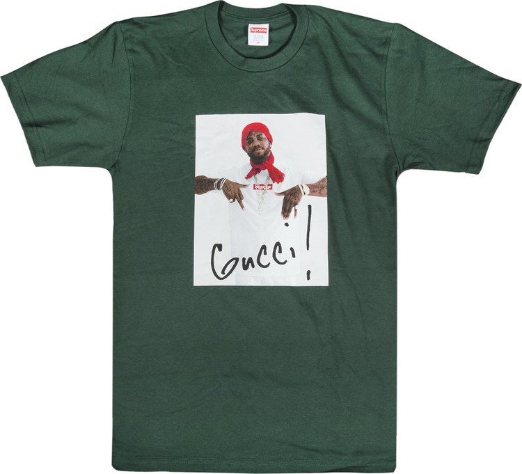 Insister Ende Notesbog Supreme Gucci Mane T-Shirt 'Green' | GOAT