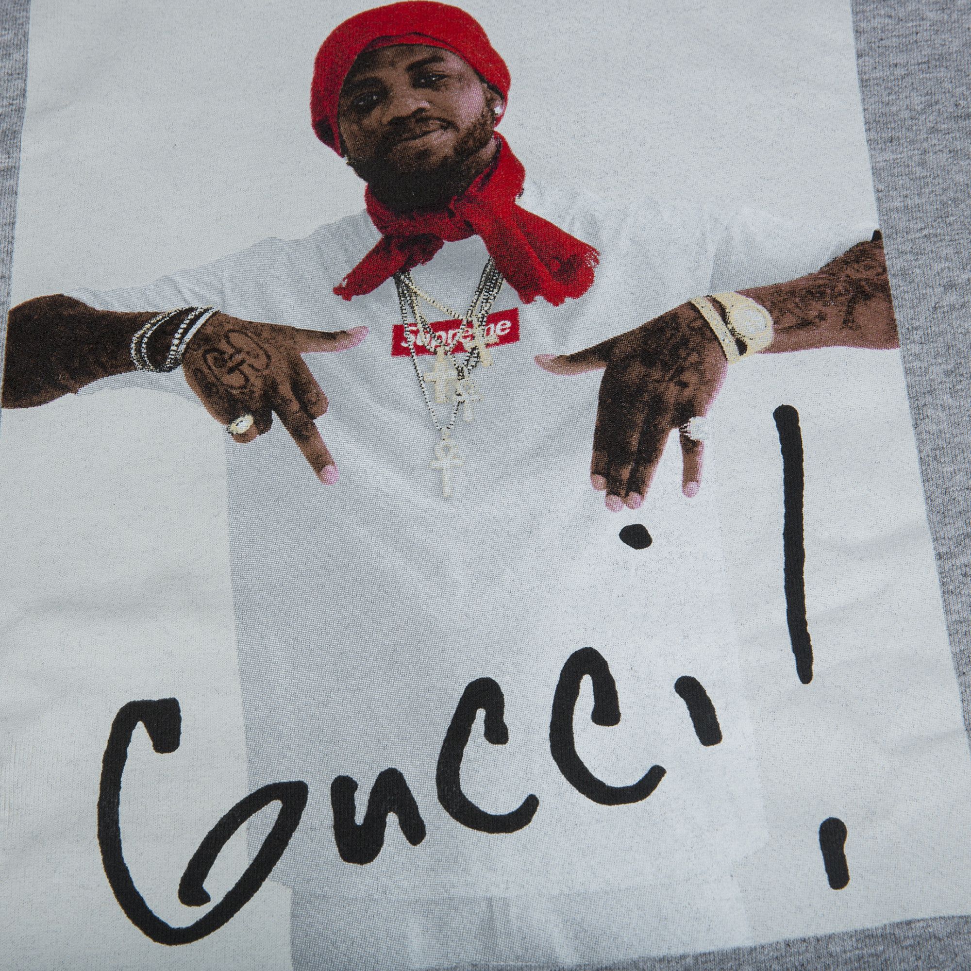 Buy Supreme Gucci Mane T Shirt Grey FW16T27 GREY GOAT CA