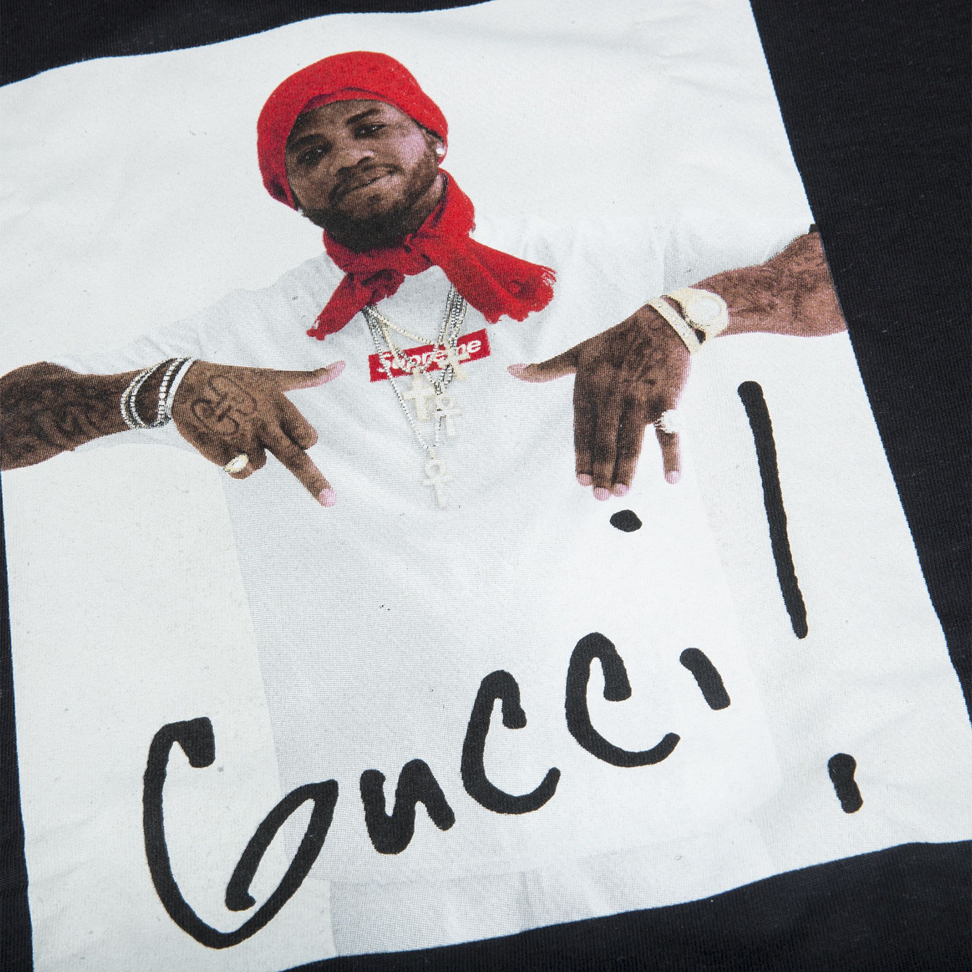 Buy Supreme Gucci Mane T-Shirt 'Black' - FW16T27 BLACK | GOAT