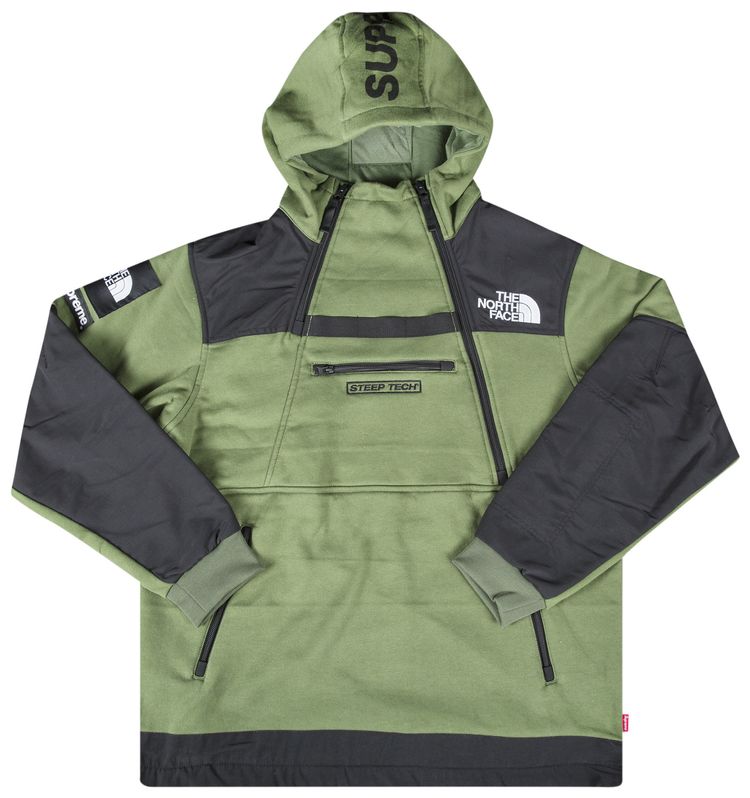 Supreme x The North Face St Shirtp Tech Hooded Sweatshirt Olive