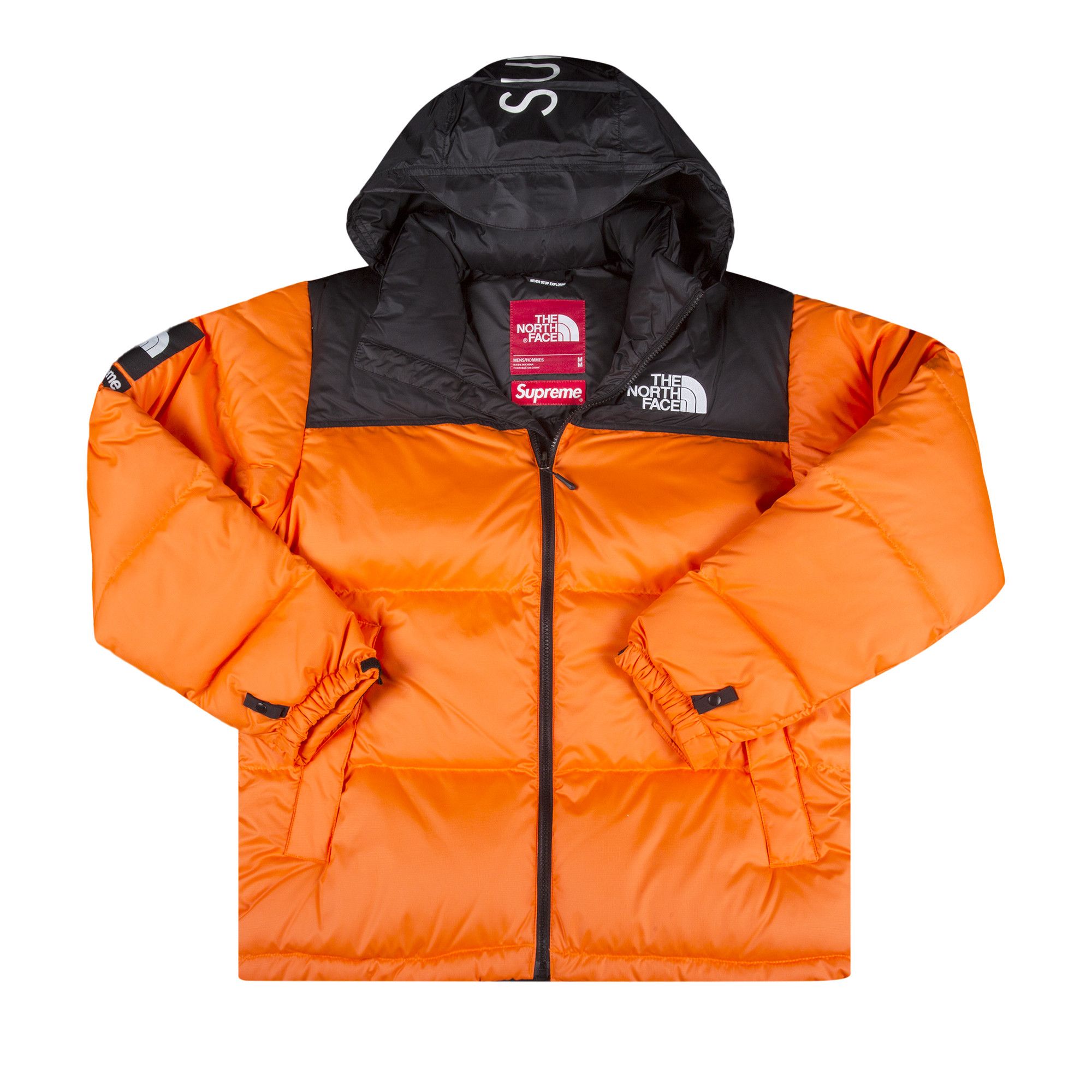 North face online supreme orange