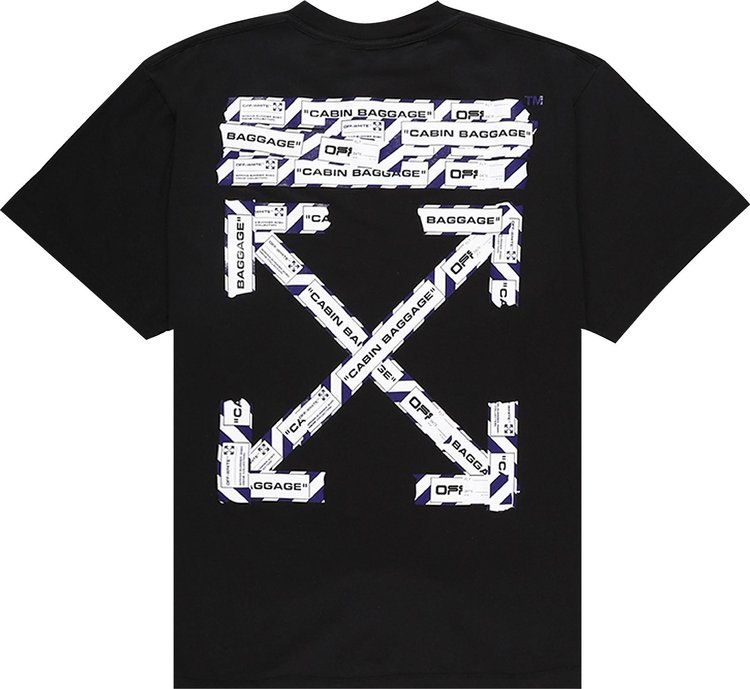 Off White Airport Tape Oversize T Shirt BlackMulticolor