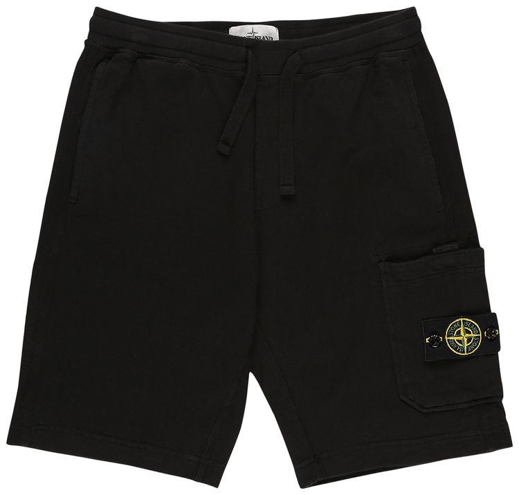 Stone Island Fleece Shorts Black