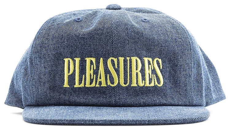 Pleasures Core Logo Denim Snapback Hat Washed