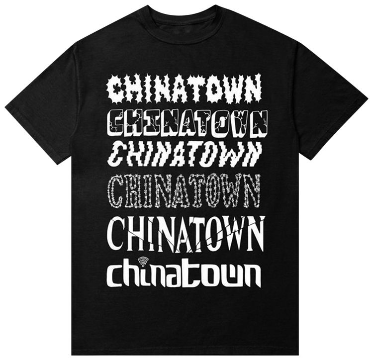 Chinatown Market Stacked Logo Tee Black