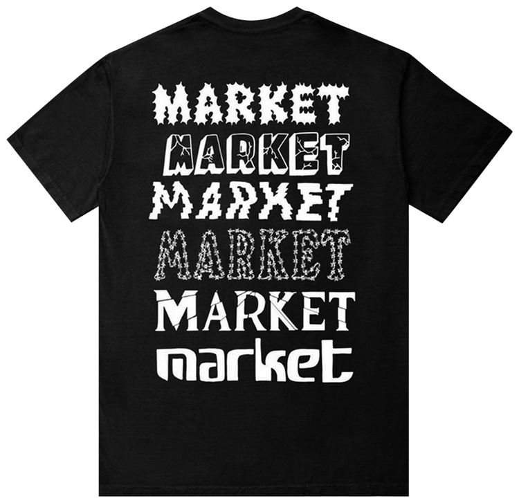 Chinatown Market Stacked Logo Tee Black