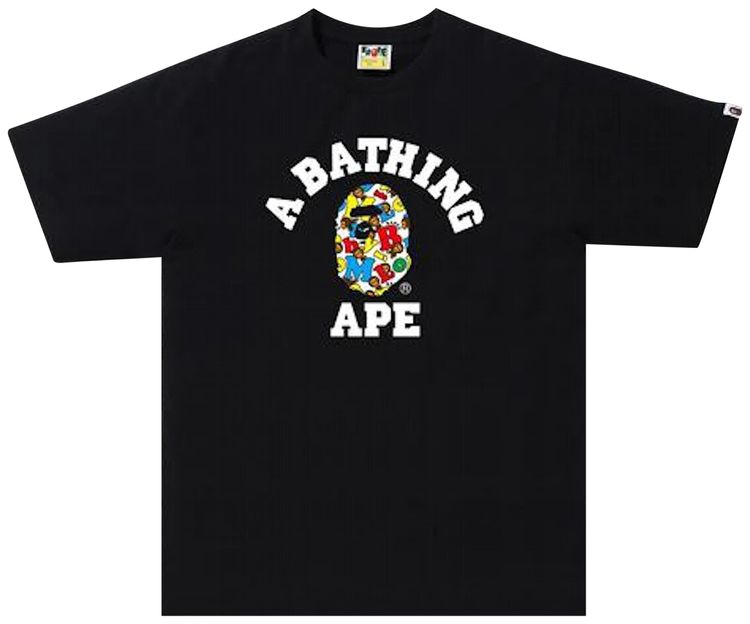 BAPE Baby Milo Alphabet College Tee Black