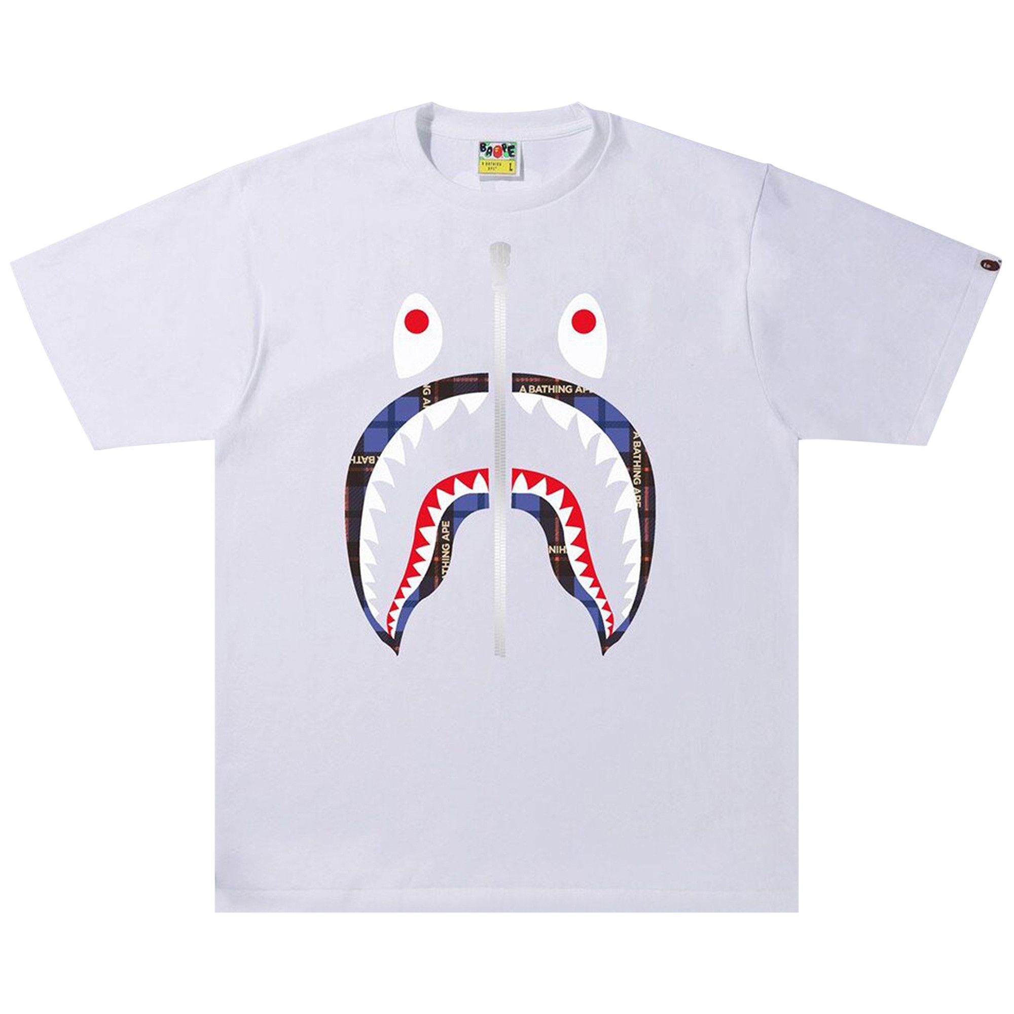 Bape blue camo shark tee discount
