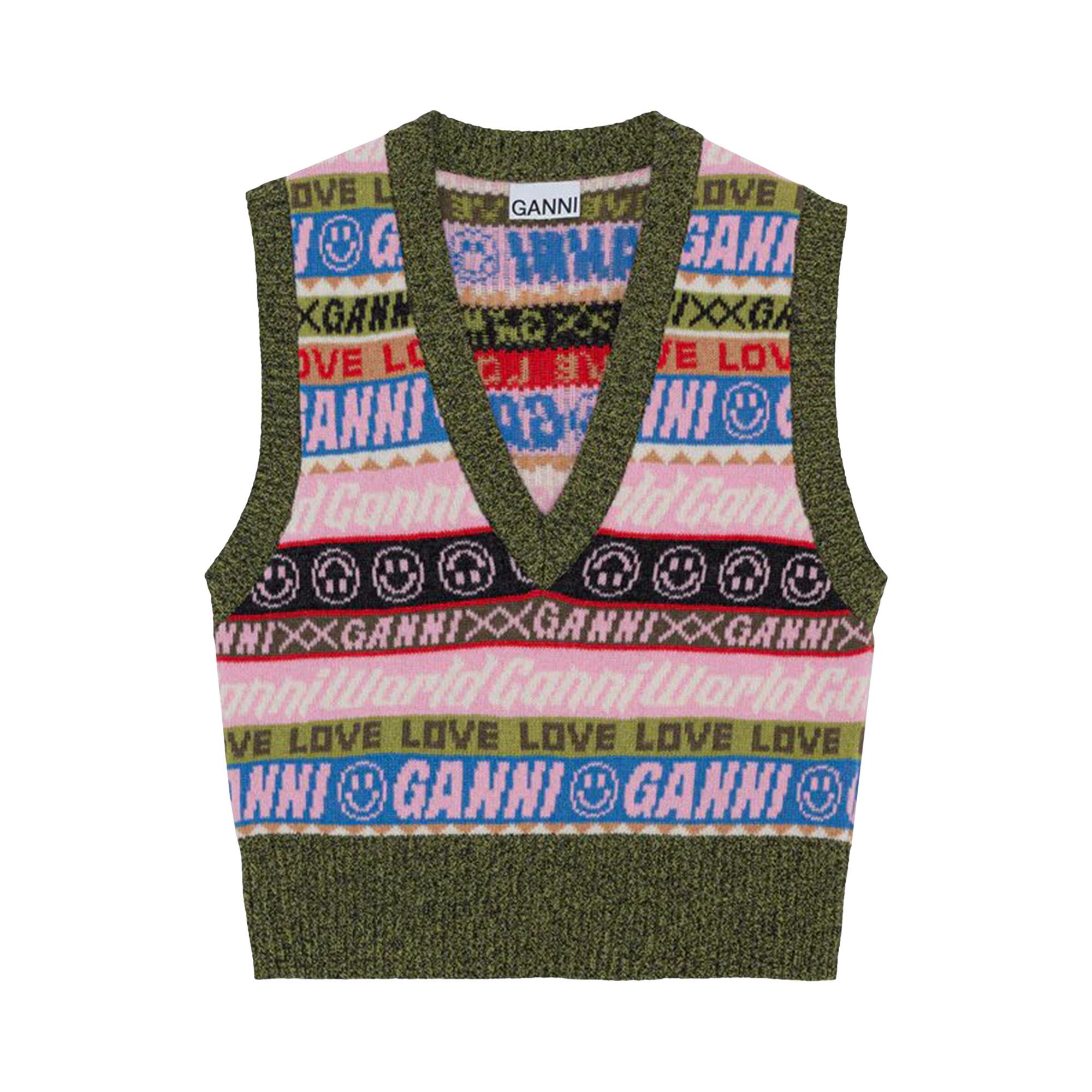ジャケット・アウター ganni full pattern vest Ganni WMNS Shiny Quilt Vest Green | BSTN Store
