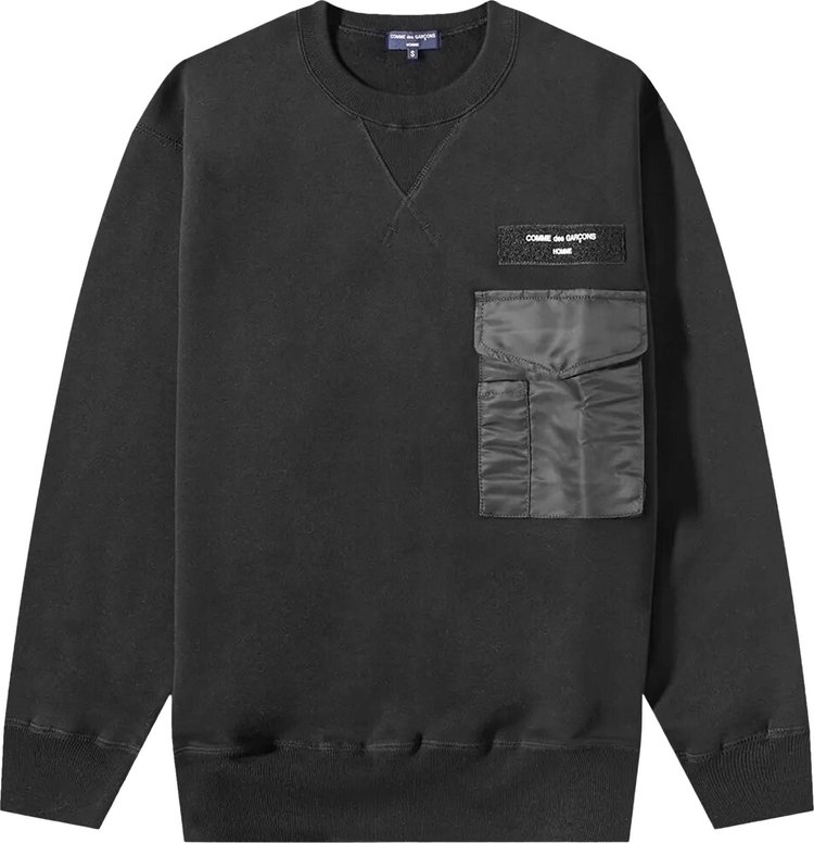 Comme des Garçons Homme Pocket Crew Sweatshirt 'Black'