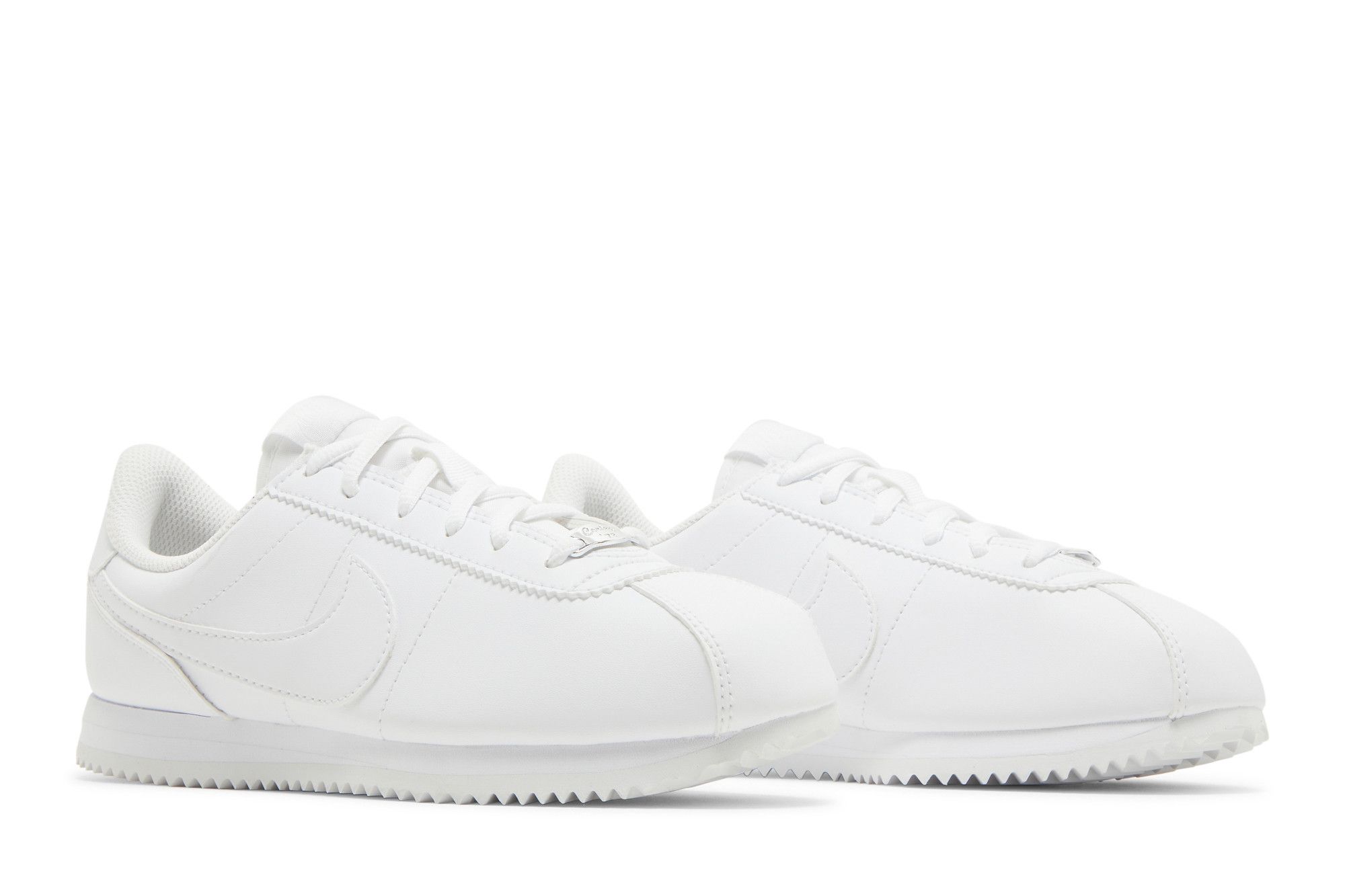 all white nike cortez shoes