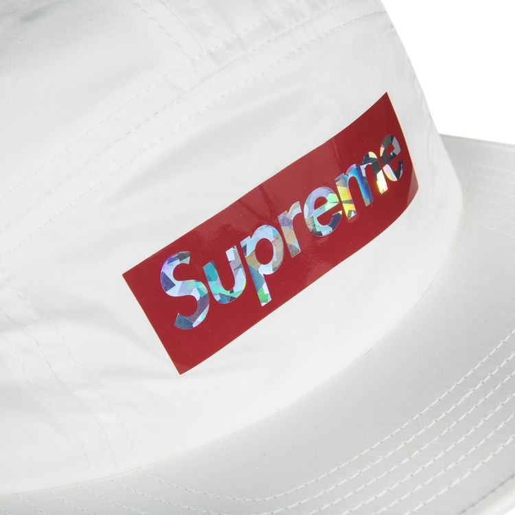 Supreme Holographic Camp Cap White