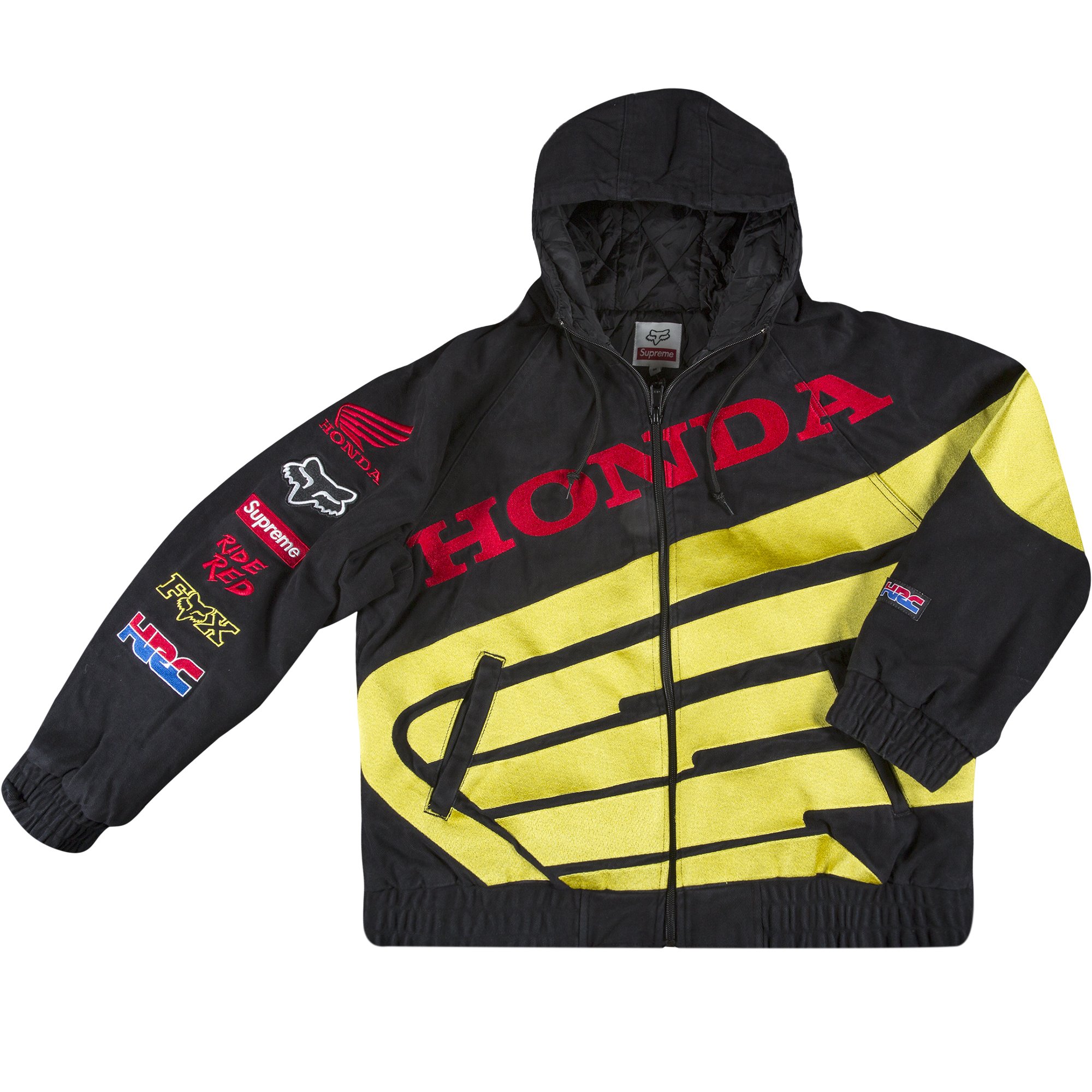 Supreme x Honda Fox Racing Puffy Zip Up Jacket 'Black'