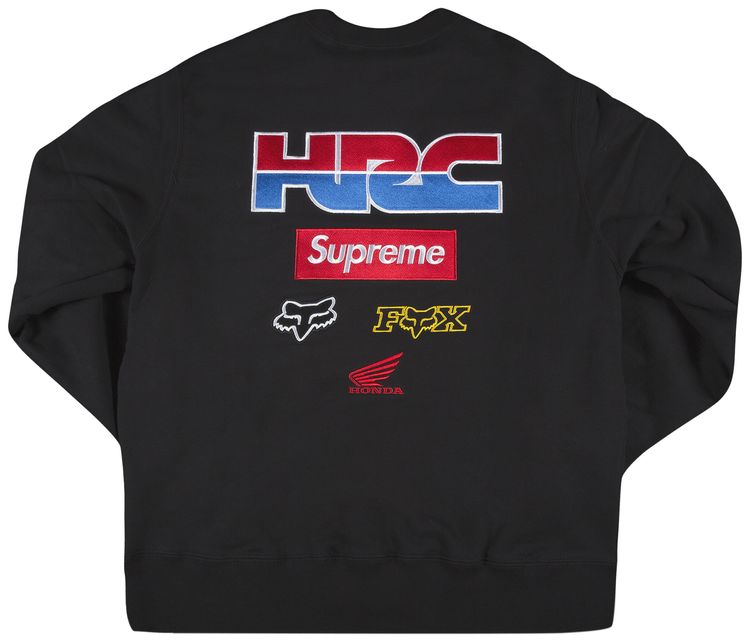 Supreme x Honda Fox Racing Crewneck Black