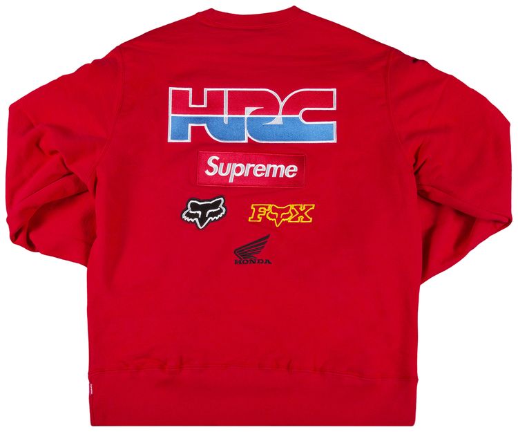 Supreme x Honda Fox Racing Crewneck Red