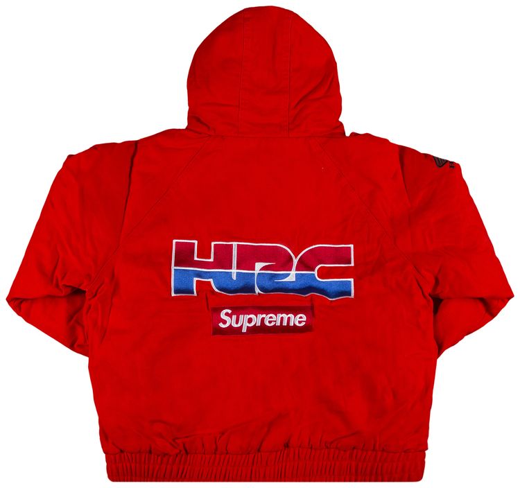 Supreme x Honda Fox Racing Puffy Zip Up Jacket Red