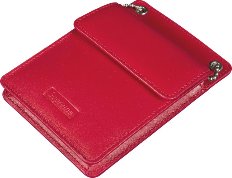 Buy Supreme Leather ID Holder and Wallet 'Red' - FW18A30 RED