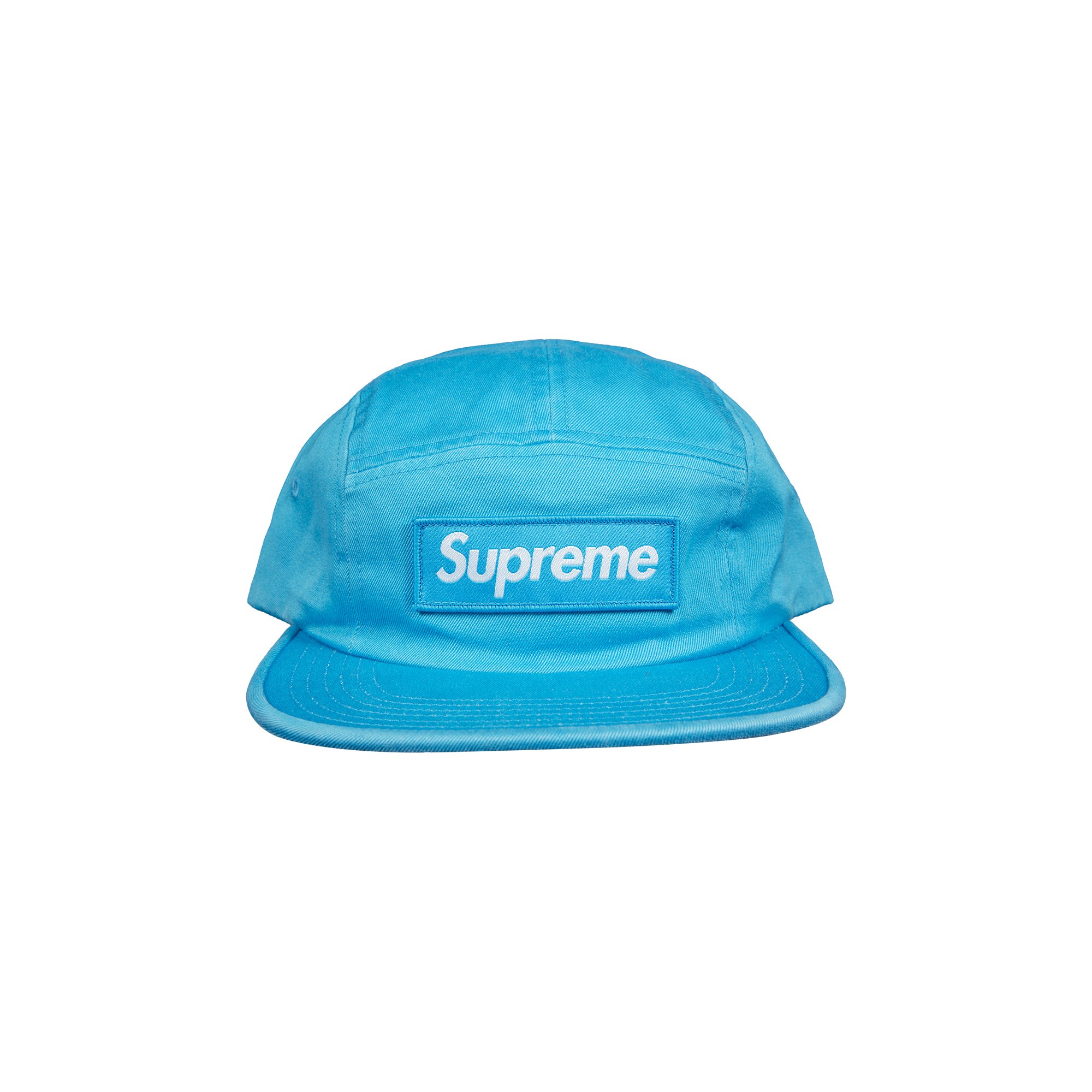 Buy Supreme Washed Chino Twill Camp Cap 'Neon Blue' - FW18H77 NEON 
