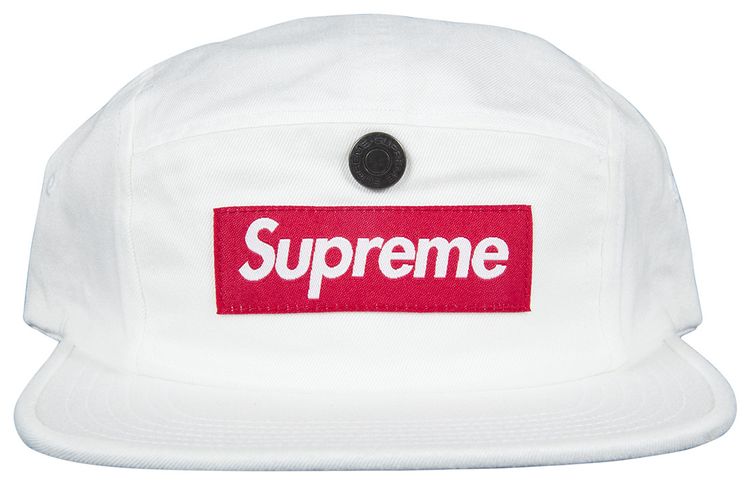 Supreme Snap Button Pocket Camp Cap White