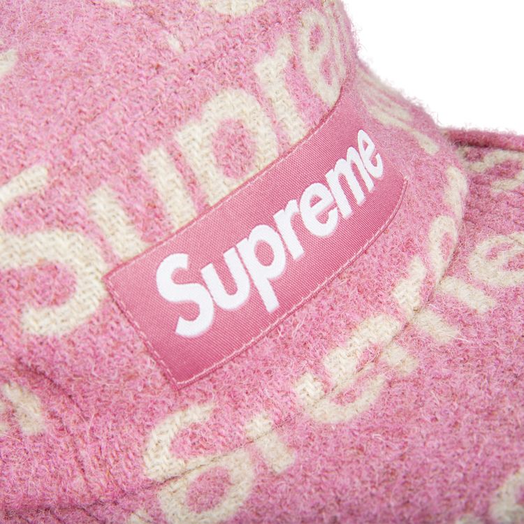 Supreme Harris Tweed Camp Cap Pink