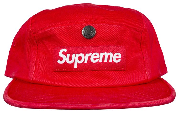 Supreme Snap Button Pocket Camp Cap Red