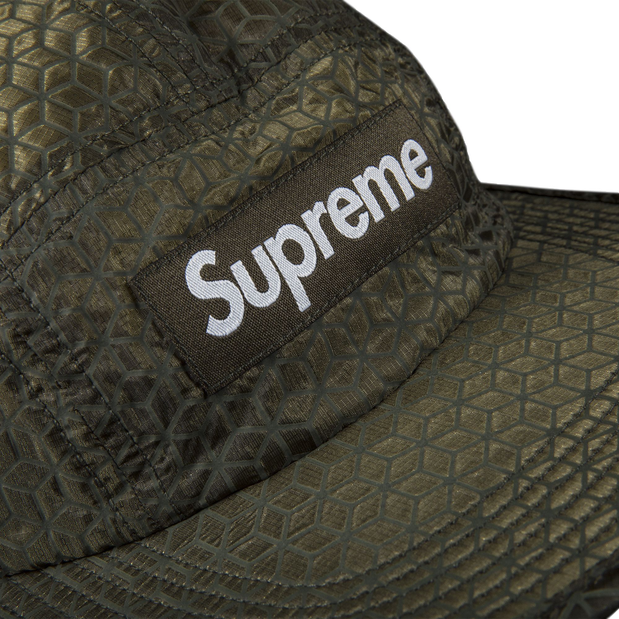 Buy Supreme Geometric Ripstop Camp Cap 'Olive' - SS19H62 OLIVE | GOAT