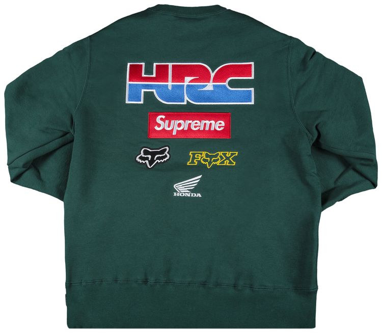 Supreme x Honda Fox Racing Crewneck Green