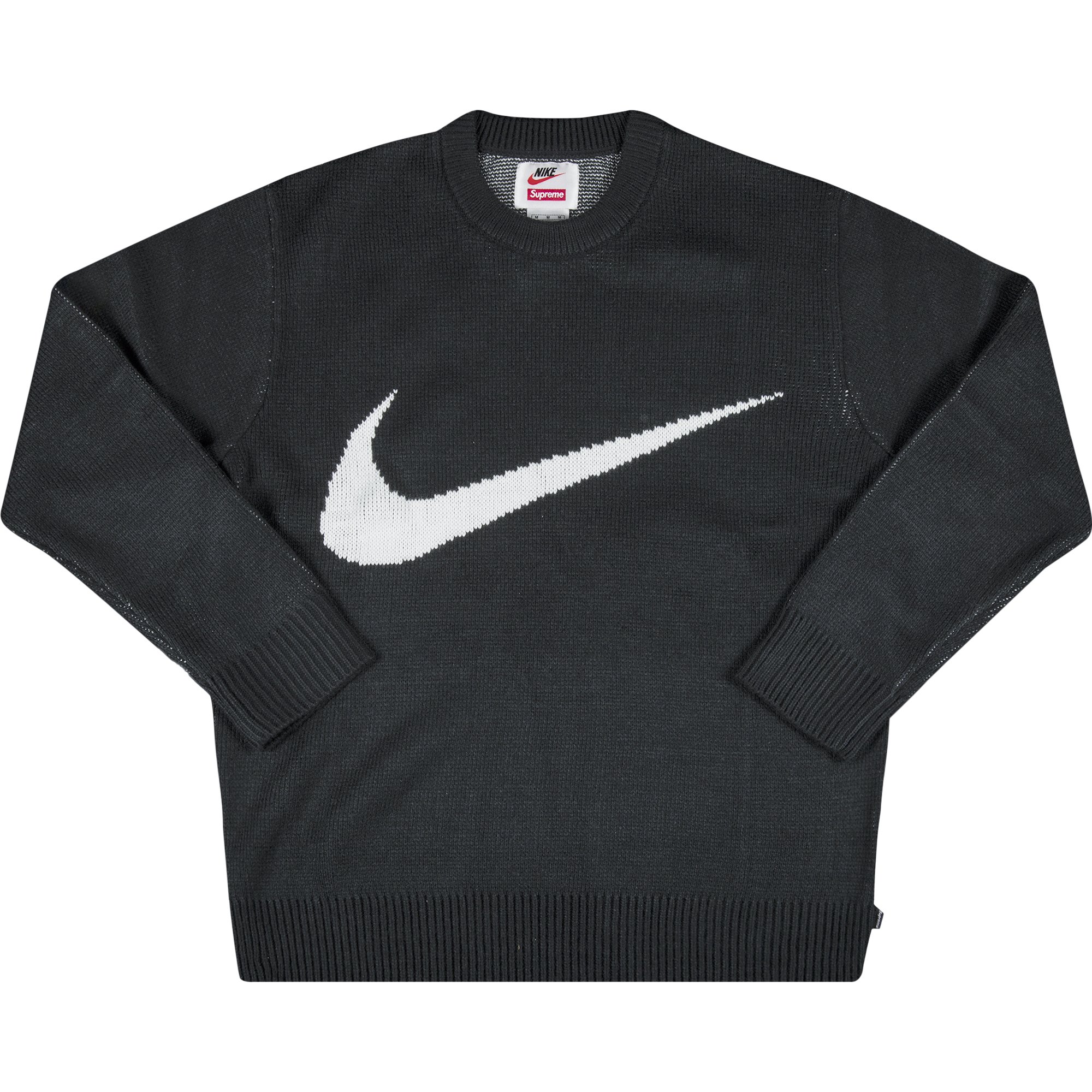 Buy Supreme x Nike Swoosh Sweater 'Black' - SS19SK2 BLACK | GOAT