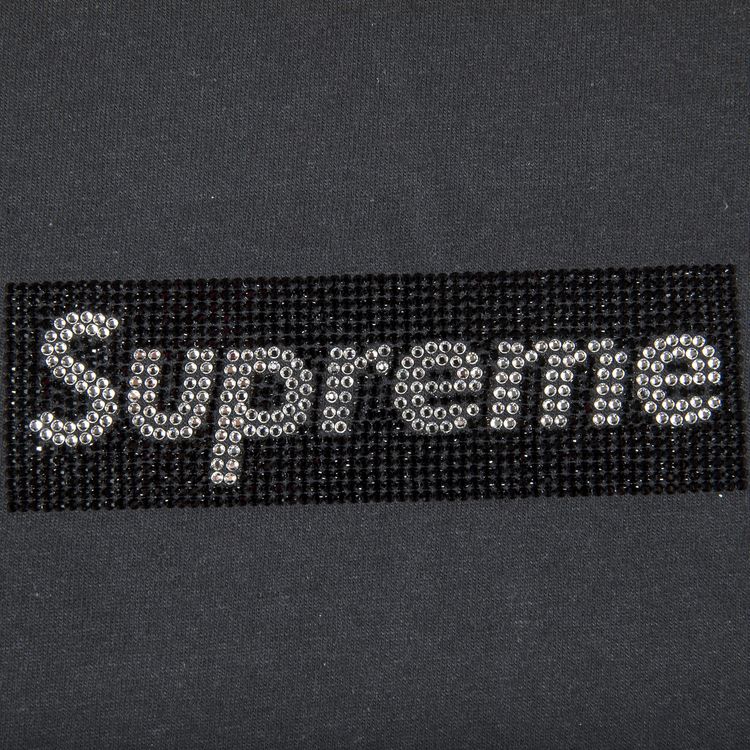 Supreme x Swarovski Box Logo T Shirt Black