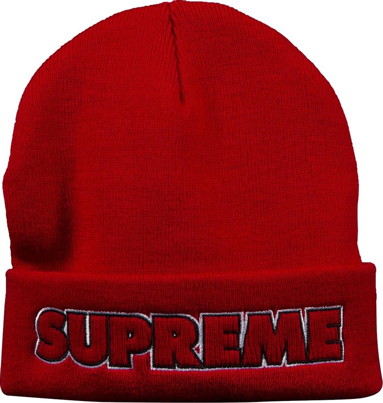 Supreme Outline Beanie 'Red