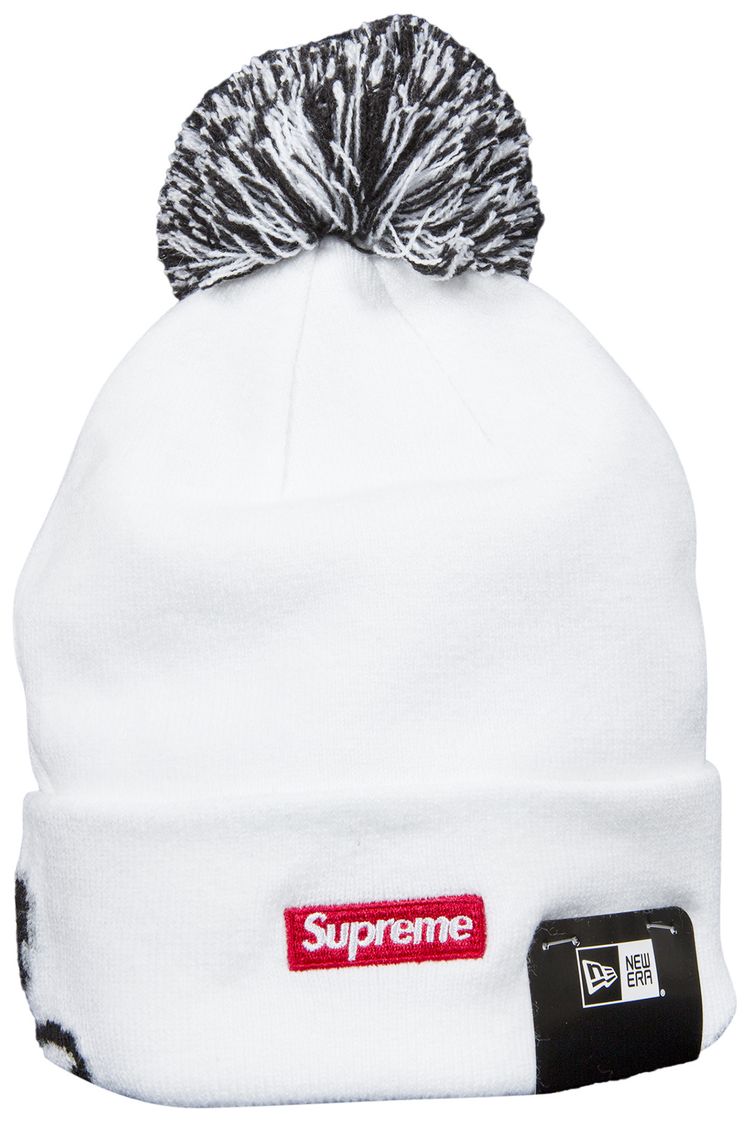 Supreme x New Era Script Cuff Beanie White