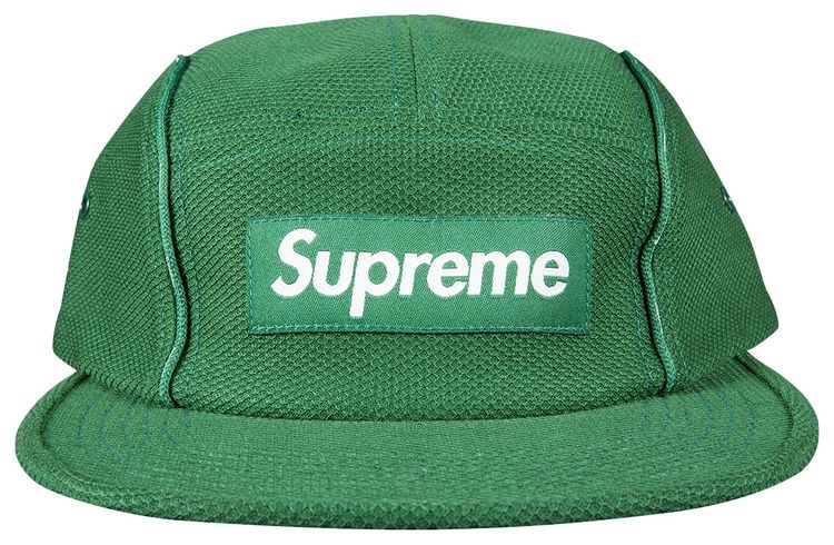 Supreme Pique Piping Camp Cap Green