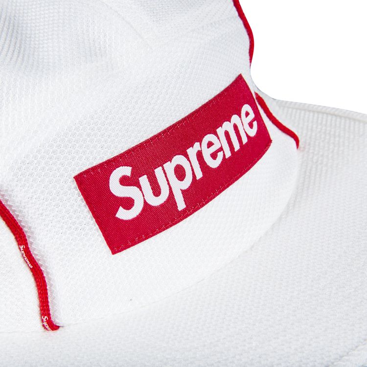Supreme Pique Piping Camp Cap White